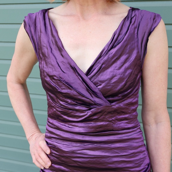 Nicole Miller purple cocktail dress, size 6 - Picture 3 of 4